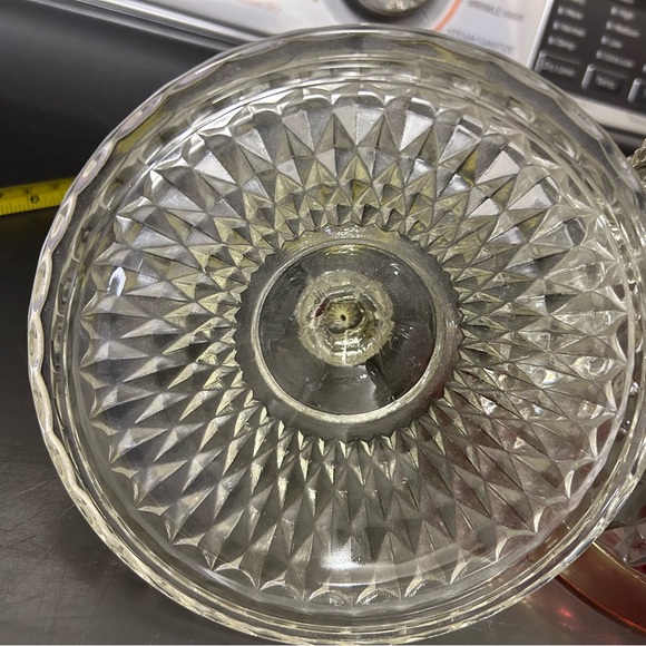 Indiana Glass Diamond Point Ruby Flash Ice Bucket - Simply Stunning - Picture 7 of 13